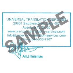 CERTIFIED TRANSLATION STAMP